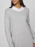VILA LONG SLEEVED KNITTED DRESS, Light Grey Melange, highres - 14042768_LightGreyMelange_007.jpg