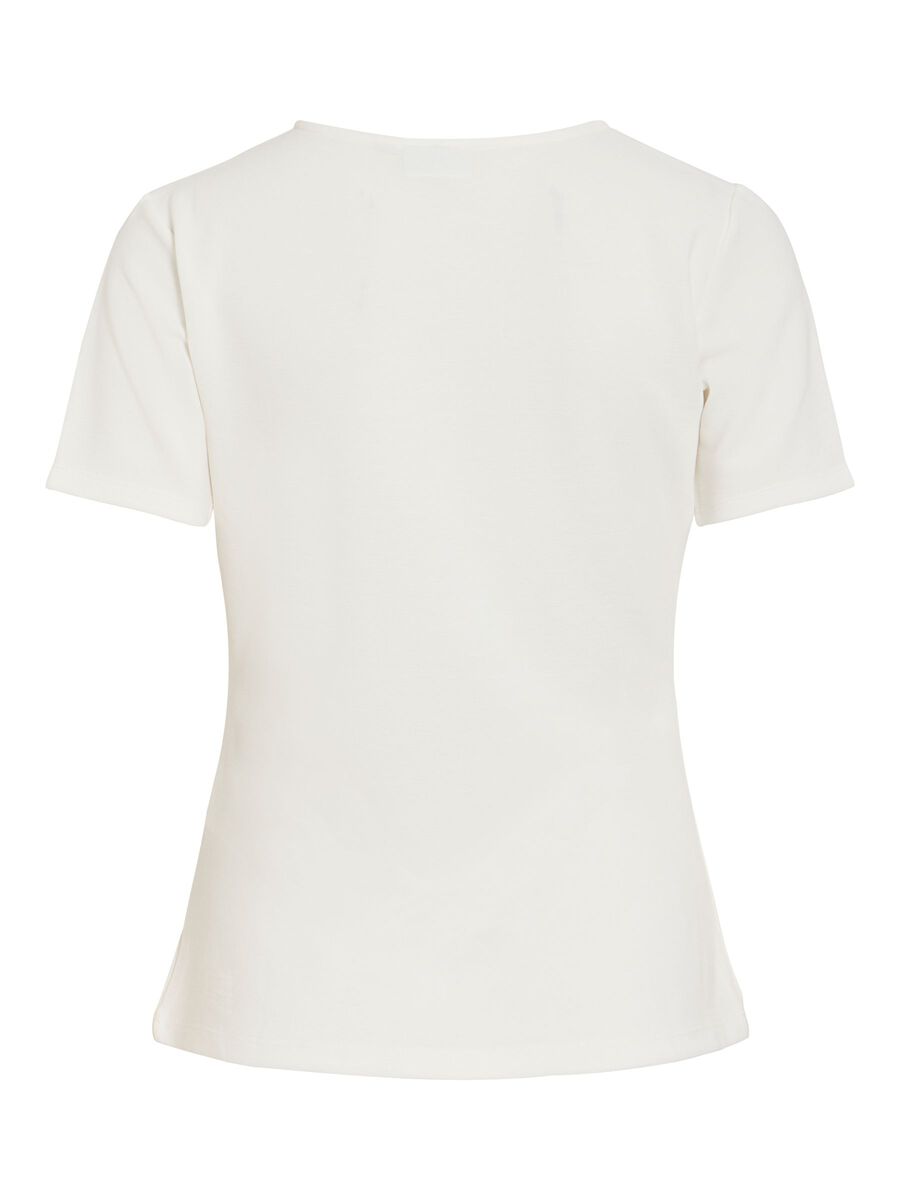 Product carousel image - VIARIMA ROUND NECK SHORT SLEEVED TOP, Snow White | 2
