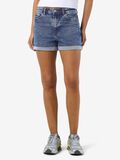 Product image thumbnail - HIGH-WAISTED DENIM SHORTS, Medium Blue Denim | 1