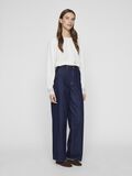 VILA AVEC CEINTURE JEAN TAILLE HAUTE, Dark Blue Denim, highres - 14102640_DarkBlueDenim_005.jpg