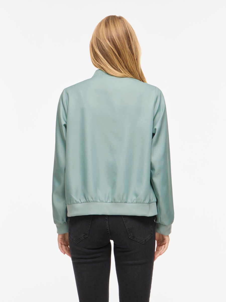 Product carousel image - ZIPPER BOMBER JACKET, Blue Surf | 2