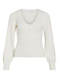 VILA V-NECK KNITTED TOP, Cloud Dancer, highres - 14104962_CloudDancer_001.jpg
