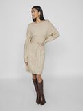 VILA BELTED SHORT KNITTED DRESS, Natural Melange, highres - 14094186_NaturalMelange_005.jpg