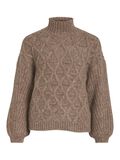 Vila HIGH-NECK KNITTED TOP, Malt Ball, highres - 14093528_MaltBall_001.jpg