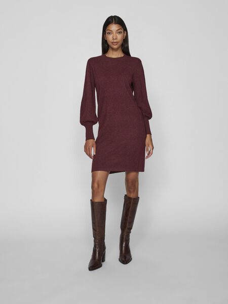 Vila LONG SLEEVE KNITTED DRESS, Winetasting, highres - 14092907_Winetasting_003.jpg