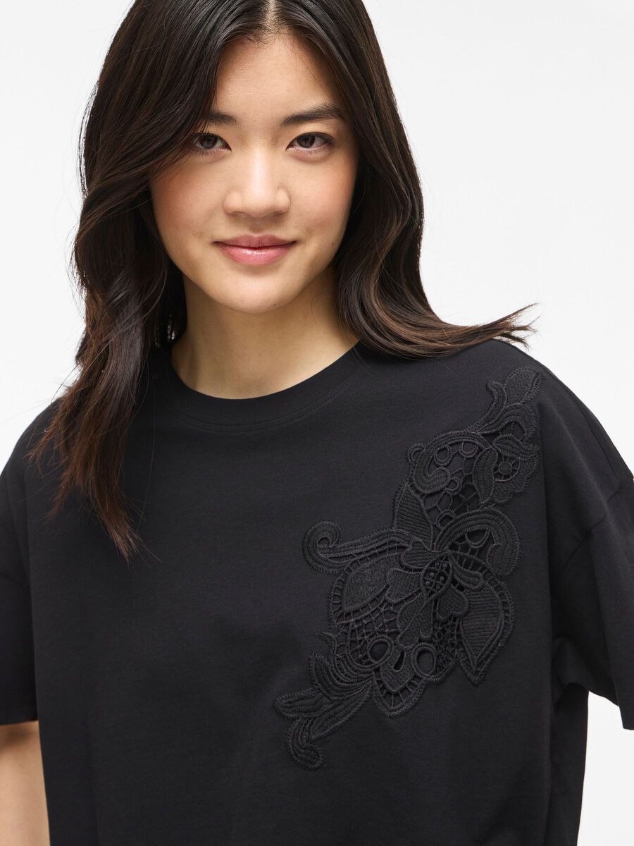 Carousel image - VIVORA COL ROND T-SHIRT OVERSIZE, Black | 5