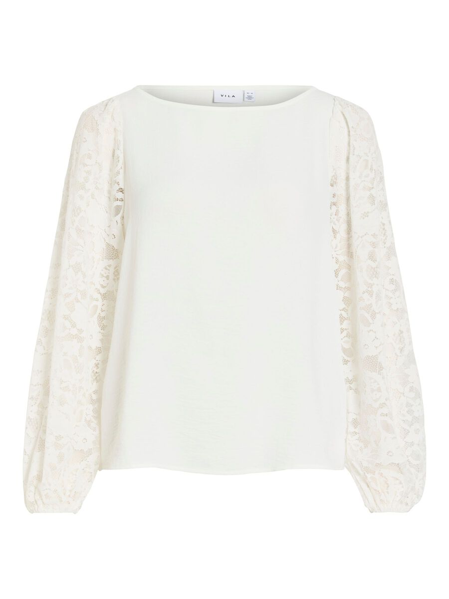 Carousel image - VIJOSA LACE LONG SLEEVED TOP, Snow White | 5