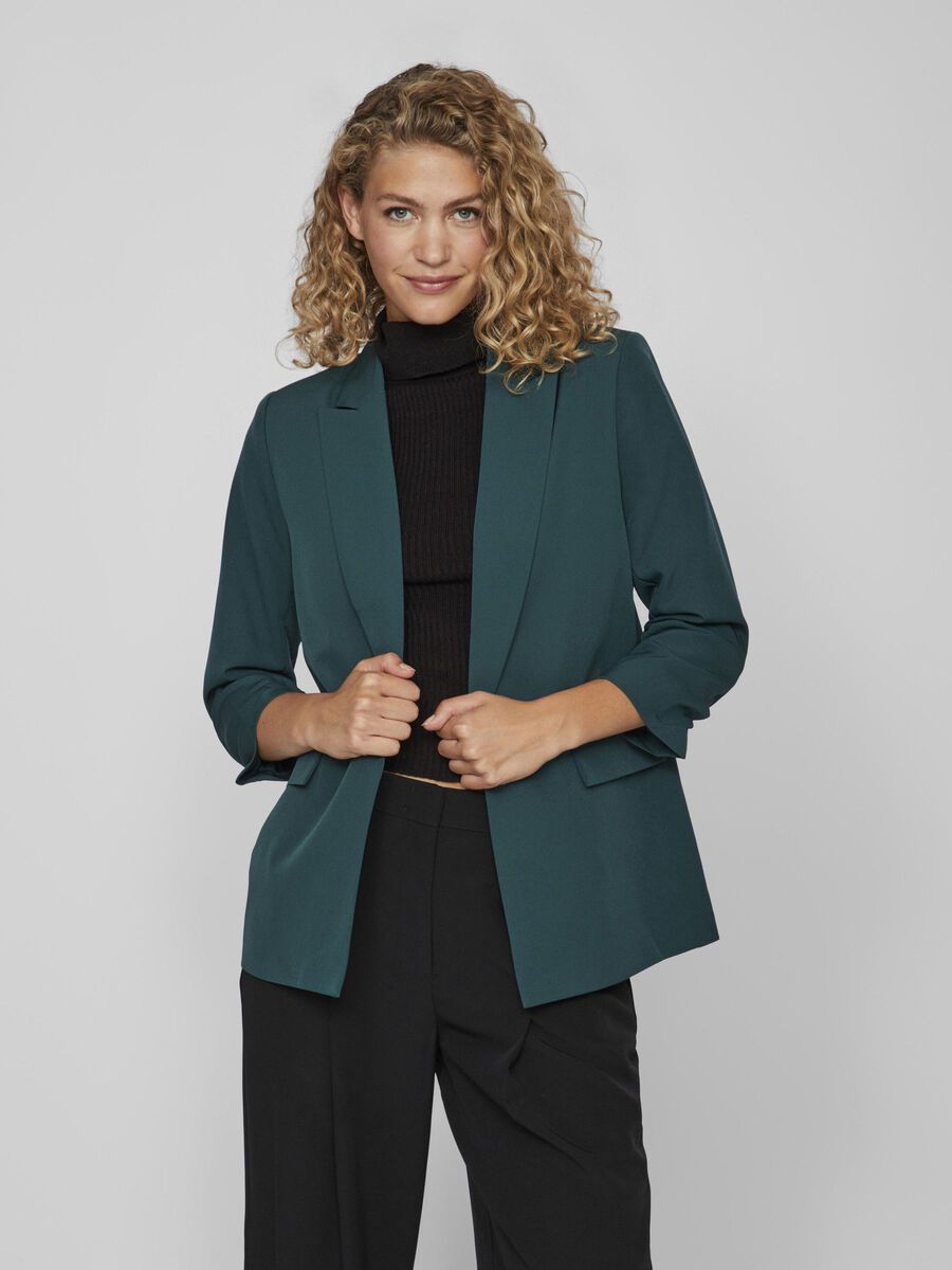 Vila 3/4-SLEEVED BLAZER, Ponderosa Pine, highres - 14087178_PonderosaPine_003.jpg