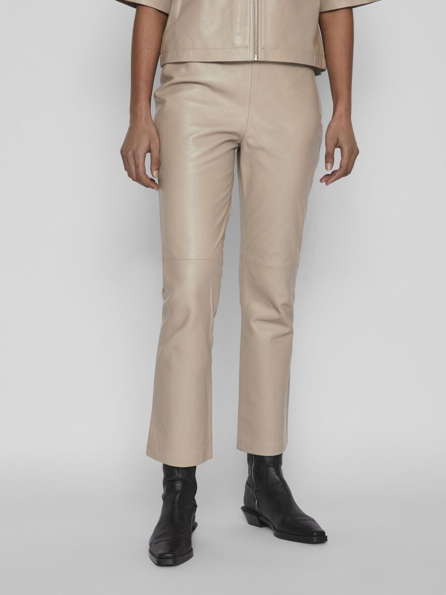 Cirkel Nøjagtig træthed HØJTALJET TROMPETBUKSER (Beige) | Vila® Official Online Shop
