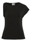 VILA ROUND NECK SHORT SLEEVED TOP, Meteorite, highres - 14105894_Meteorite_001.jpg