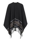 VILA PATTERNED FRINGE PONCHO, Black, highres - 14077018_Black_1163513_002.jpg