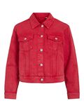 VILA BUTTONED DENIM JACKET, Aurora Red, highres - 14104699_AuroraRed_001.jpg