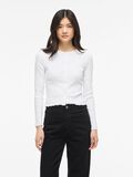 Product image thumbnail - VIABENIA ROUND NECK LONG SLEEVED TOP, Optical Snow | 1