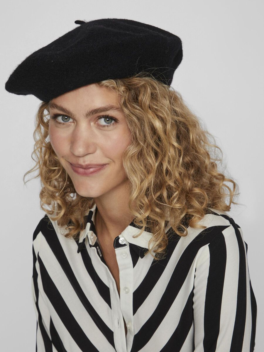 Vila KNITTED BERET, Black, highres - 14089079_Black_003.jpg