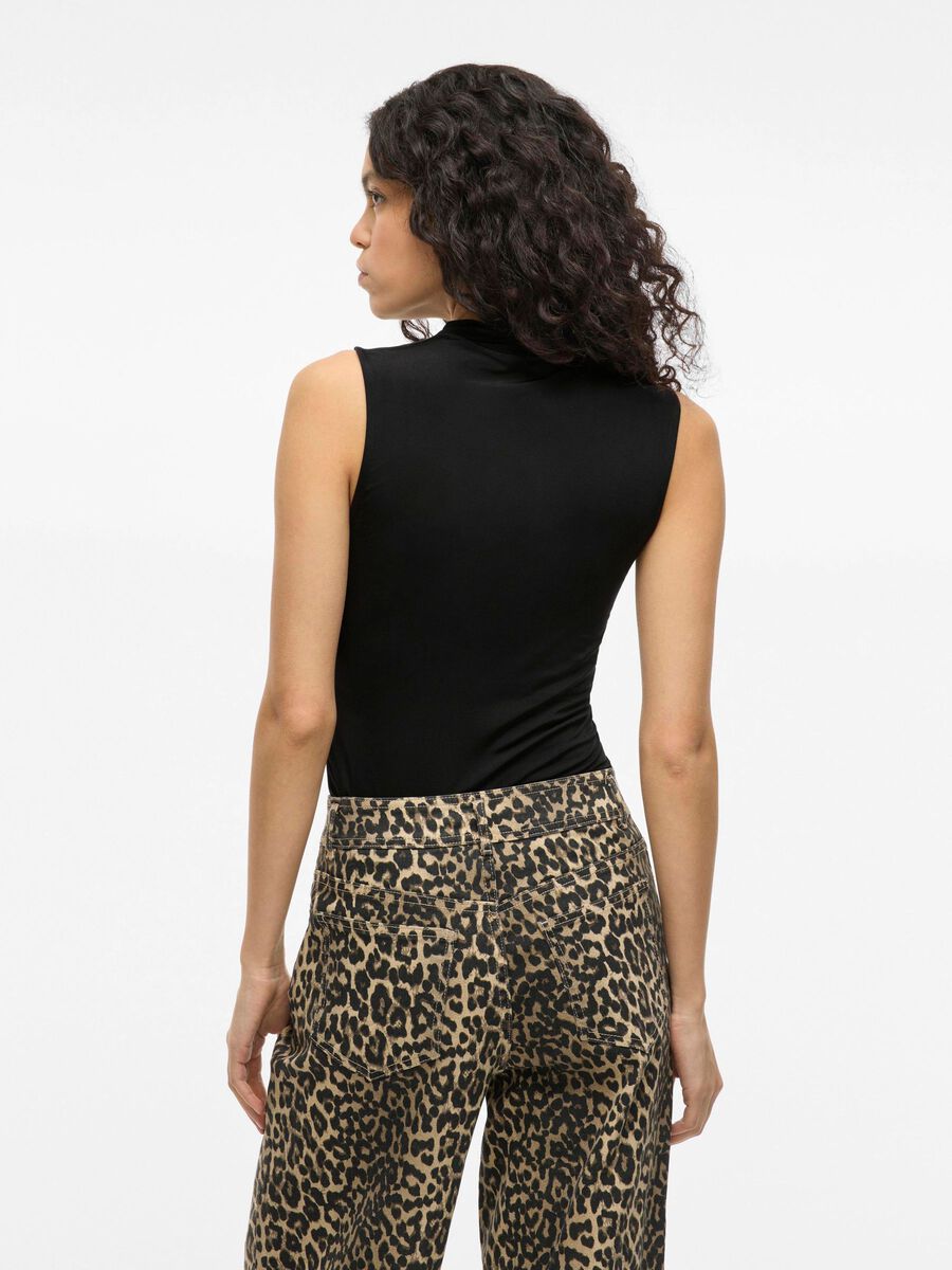 VILA VILEOA HIGH NECK SLEEVELESS TOP, Black, highres - 14112661_Black_004.jpg