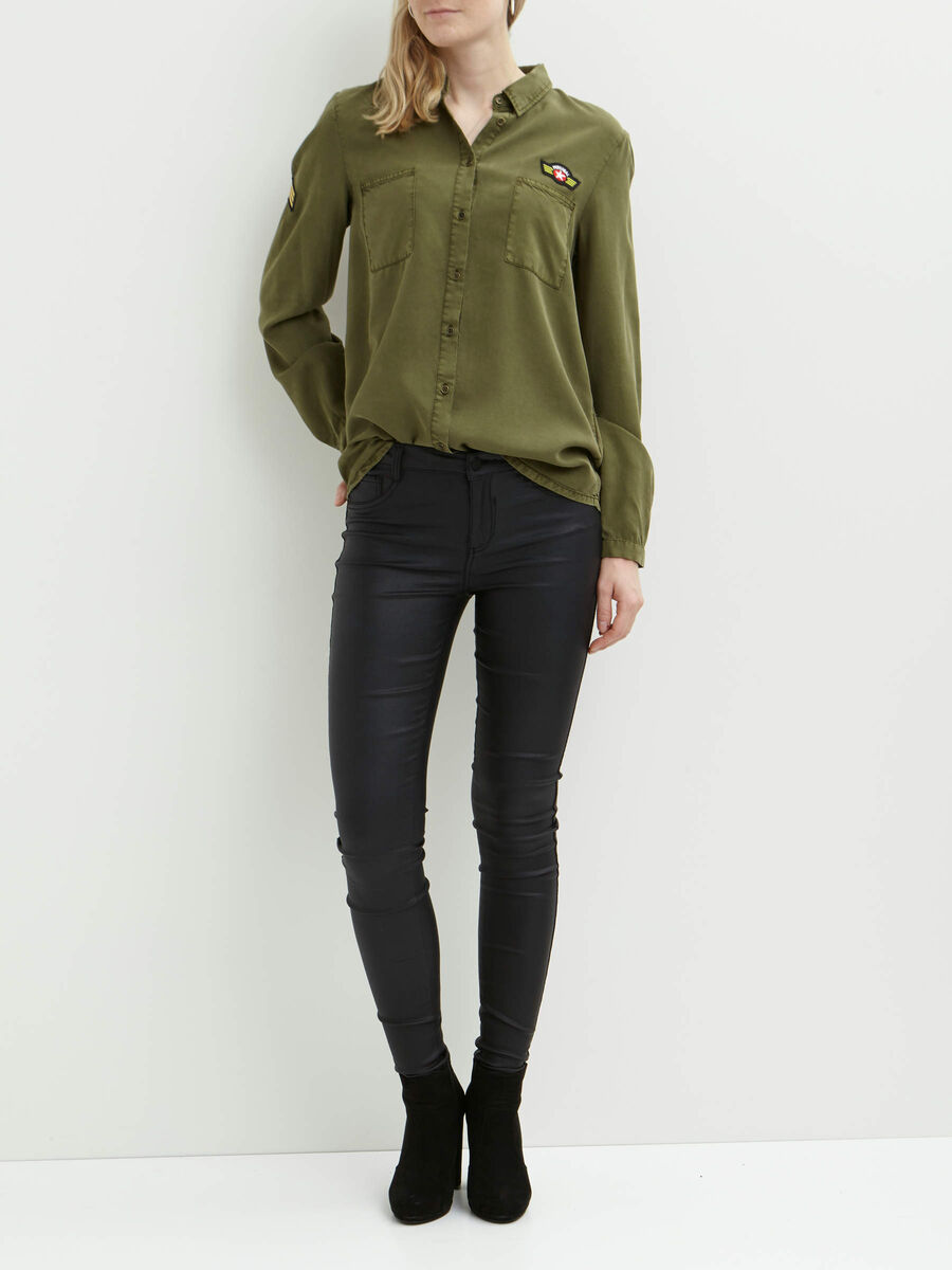 Vila FINE SHIRT, Ivy Green, highres - 14041269_IvyGreen_003.jpg