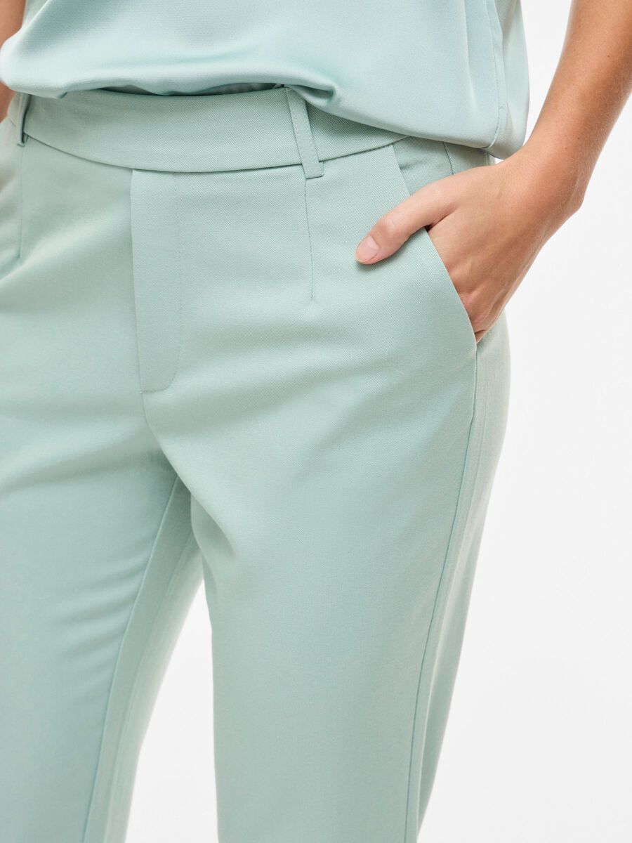 Carousel image - VIVARONE SLIM FIT HIGH WAISTED TROUSERS, Blue Surf | 3