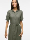 VILA VIRAGNA DE MANGAS CORTAS VESTIDO CAMISERO, Laurel Wreath, highres - 14103249_LaurelWreath_006.jpg
