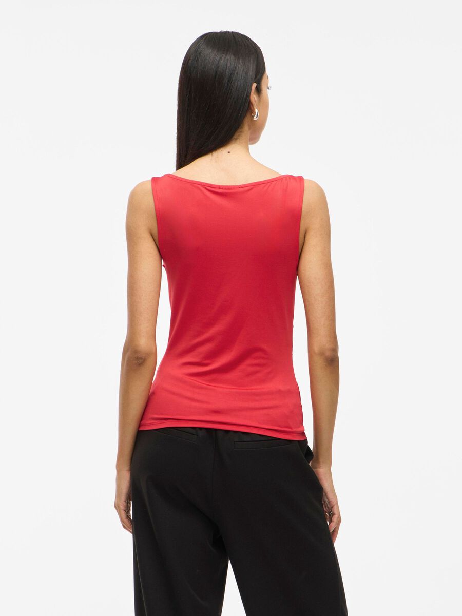 VILA VIKANA WATERFALL SLEEVELESS TOP, Racing Red, highres - 14112655_RacingRed_004.jpg