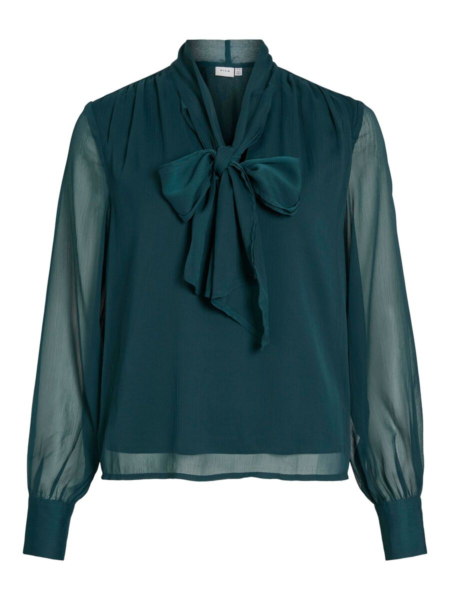 Product carousel image - VIFALIA TIE NECK LONG SLEEVED TOP, Ponderosa Pine | 2