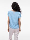 VILA ROUND NECK SHORT SLEEVED TOP, Blissful Blue, highres - 14067404_BlissfulBlue_900863_004.jpg