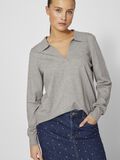 VILA SPLIT COLLAR KNITTED PULLOVER, Light Grey Melange, highres - 14105038_LightGreyMelange_1169575_007.jpg