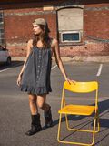 Noisy May ACID WASHED DENIM DRESS, Black, highres - 27034180_Black_1186091_008.jpg
