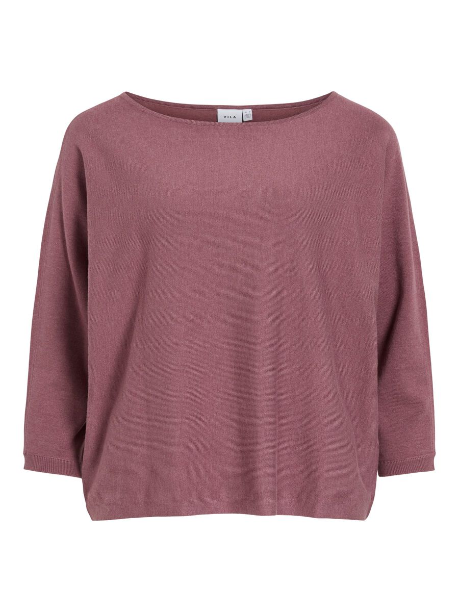 Product carousel image - VIMALU 3/4 SLEEVED KNITTED TOP, Rose Brown | 2