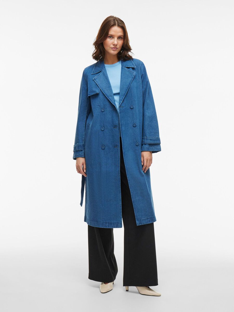 VILA DENIM TRENCHCOAT, Medium Blue Denim, highres - 14104407_MediumBlueDenim_003.jpg