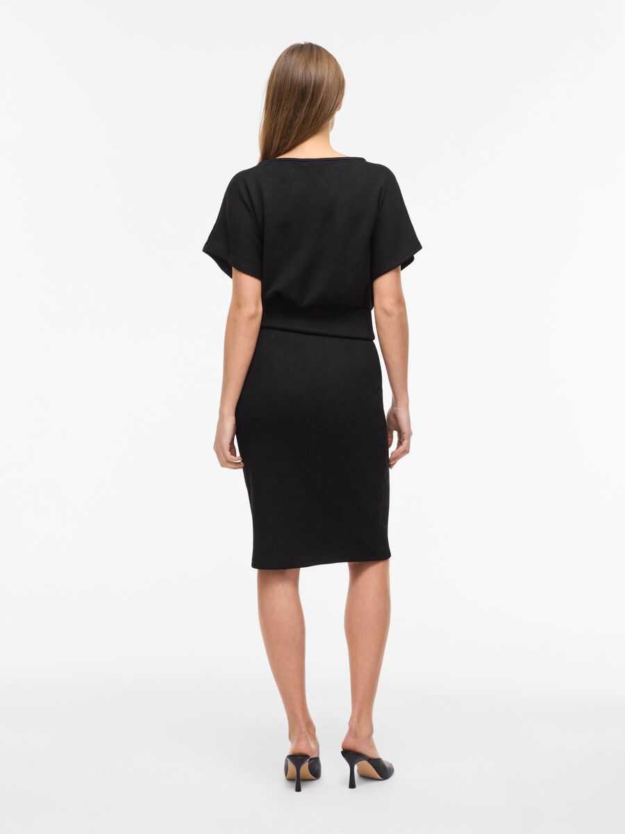 Product carousel image - VIRAFFI SHORT SLEEVED MIDI DRESS, Black | 2