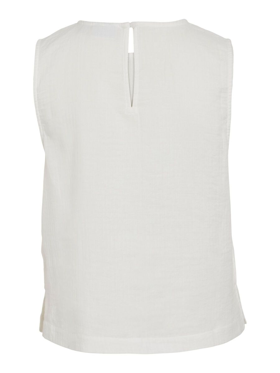 VILA ROUND NECK SLEEVELESS TOP, Snow White, highres - 14105425_SnowWhite_002.jpg