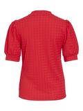 VILA HIGH NECK SHORT SLEEVED TOP, Tomato, highres - 14105973_Tomato_002.jpg