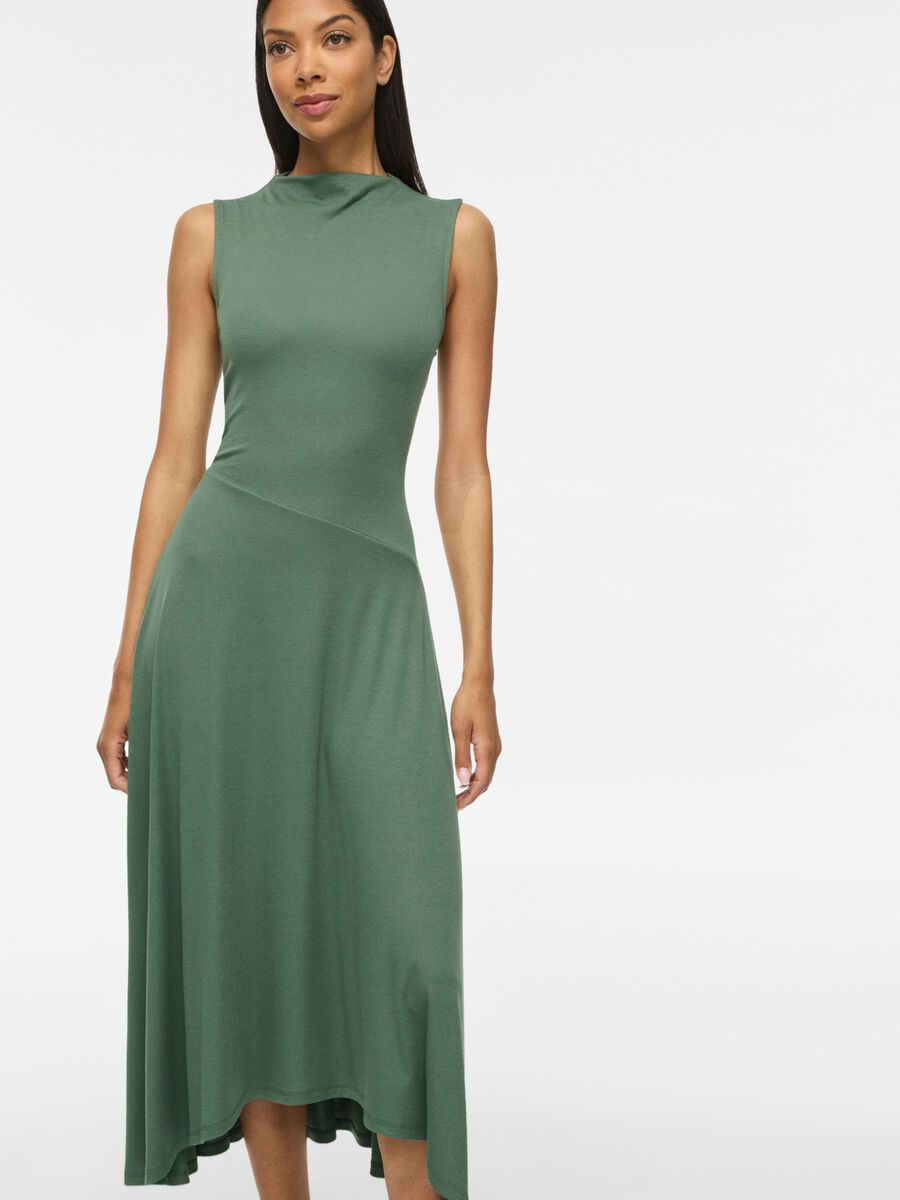 Carousel image - VISCARLET SLEEVELESS MIDI DRESS, Laurel Wreath | 5