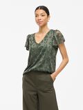 VILA VISTASIA V-NECK SHORT SLEEVED TOP, Laurel Wreath, highres - 14111231_LaurelWreath_003.jpg