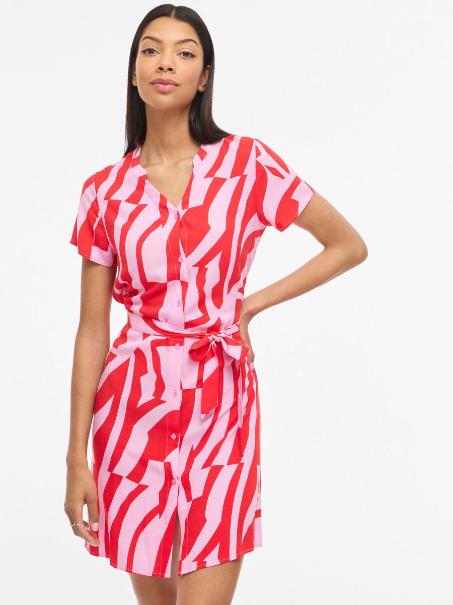 Carousel image - VIIDA PAYA SHORT SHIRT DRESS, Poppy Red | 3