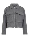 VILA ZIPPER JACKET, Medium Grey Melange, highres - 14103404_MediumGreyMelange_001.jpg