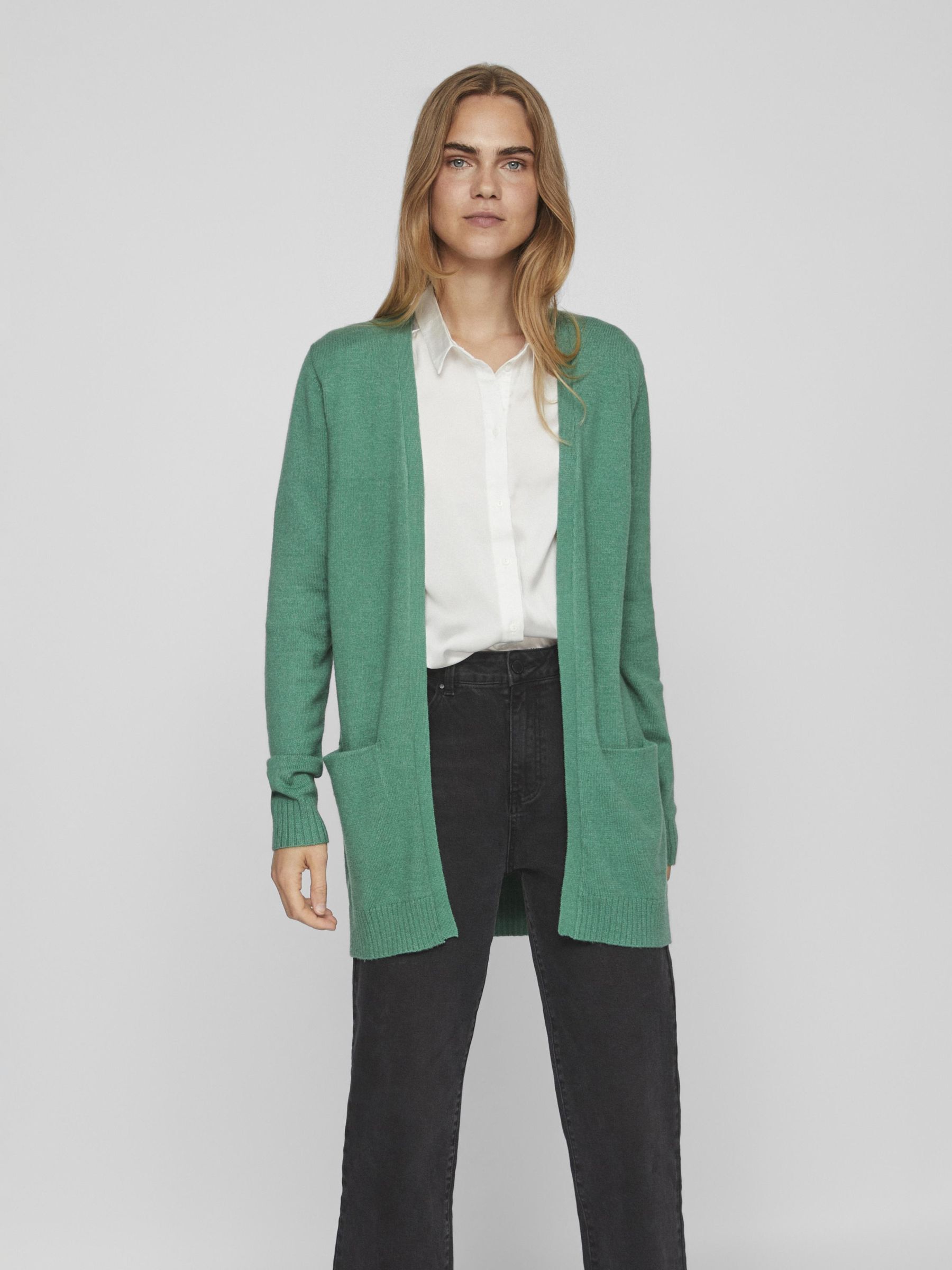 BASIC KNITTED CARDIGAN Green VILA