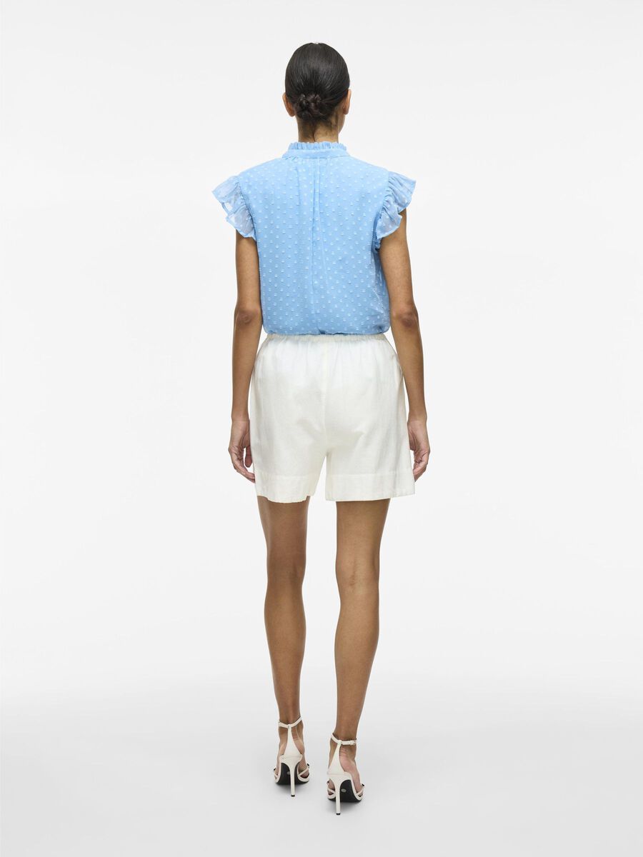VILA MID WAIST SHORTS, Snow White, highres - 14104794_SnowWhite_004.jpg