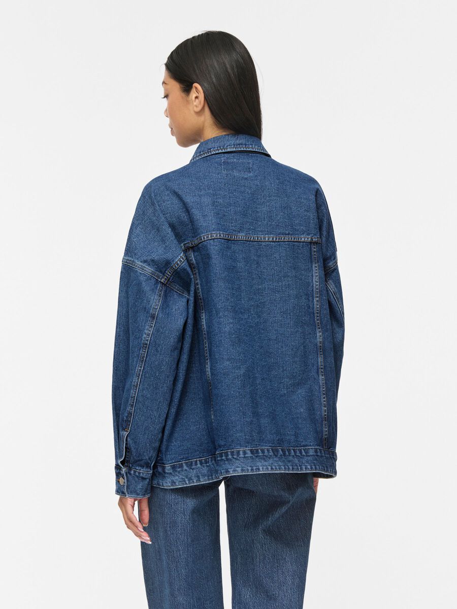 Product carousel image - VIKIRA BUTTONED DENIM JACKET, Medium Blue Denim | 2