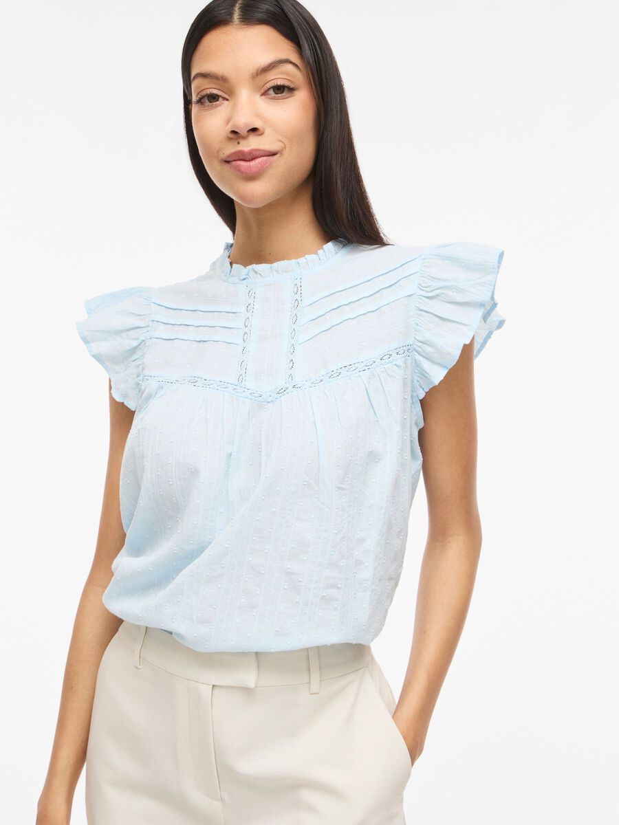 Carousel image - VIYVA RONDE HALS MOUWLOZE TOP, Nantucket Breeze | 5