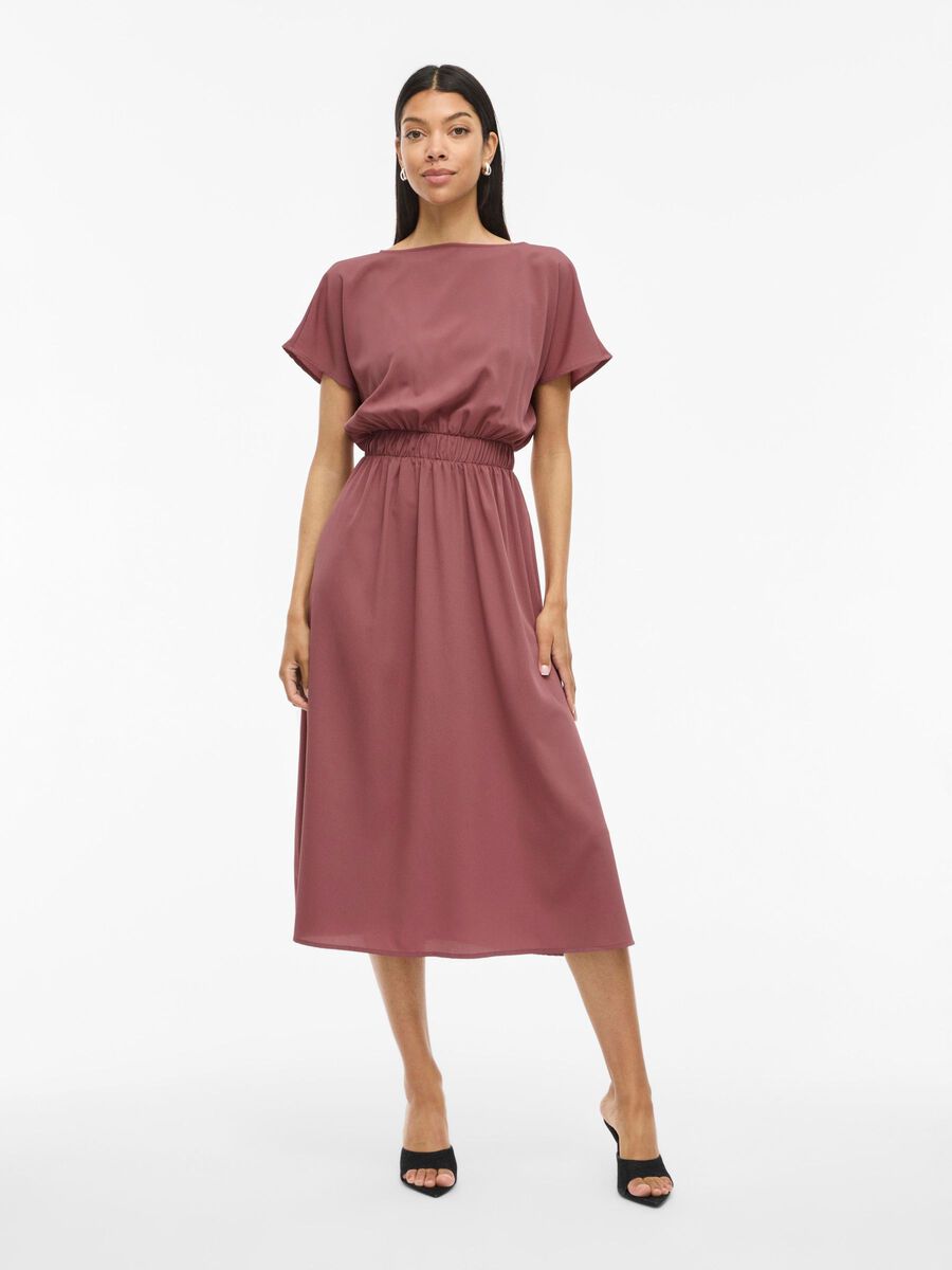 VILA À MANCHES COURTES ROBE MI-LONGUE, Rose Brown, highres - 14109492_RoseBrown_003.jpg