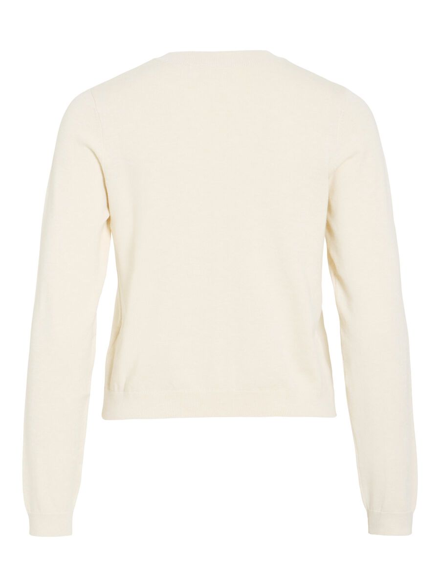 Product carousel image - VIMALU ROUND NECK KNITTED CARDIGAN, Sandshell | 2