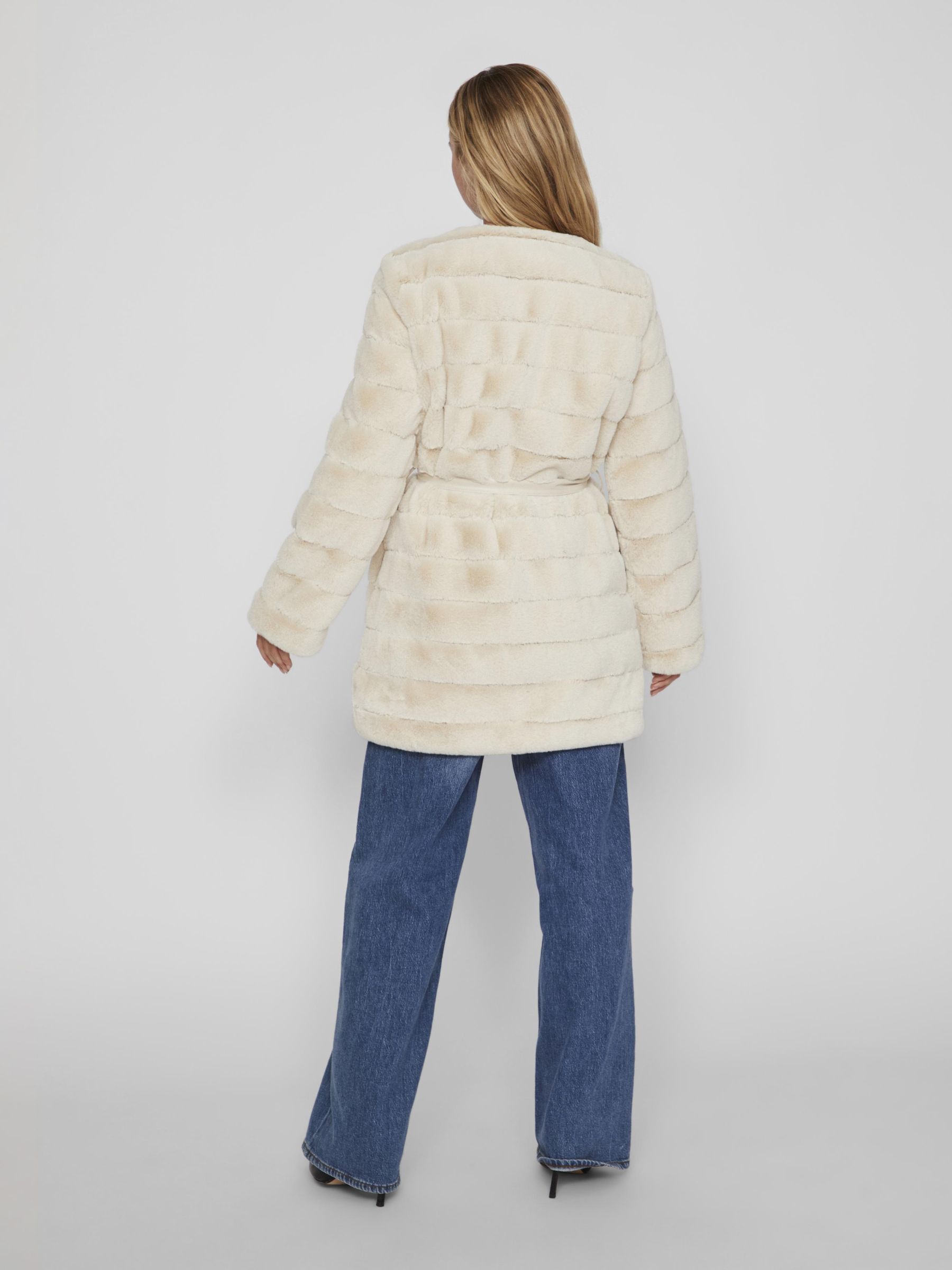 FAUX FUR JACKET Grey VILA