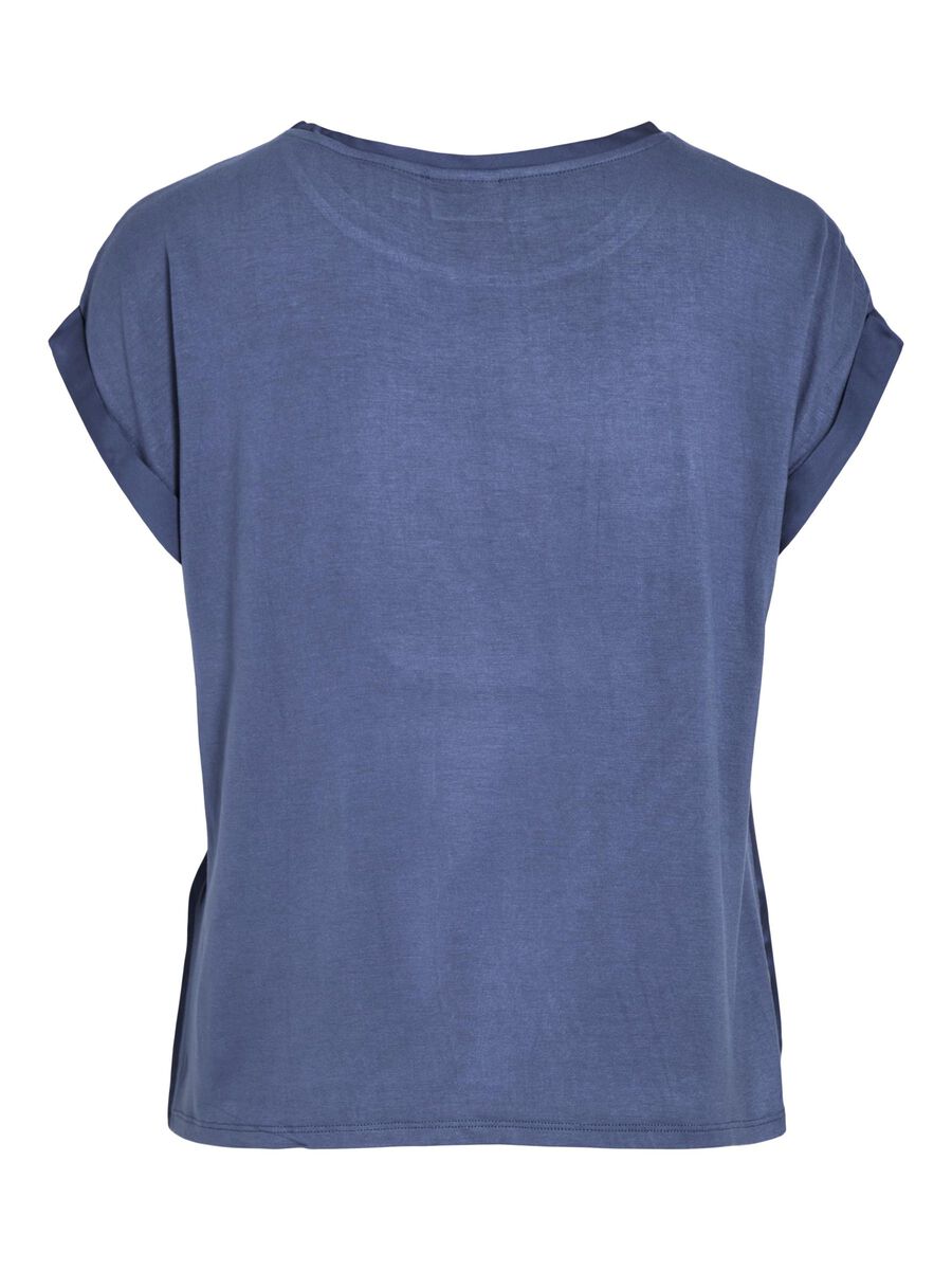 Product carousel image - VIELLETTE SHORT SLEEVED TOP, Bijou Blue | 2