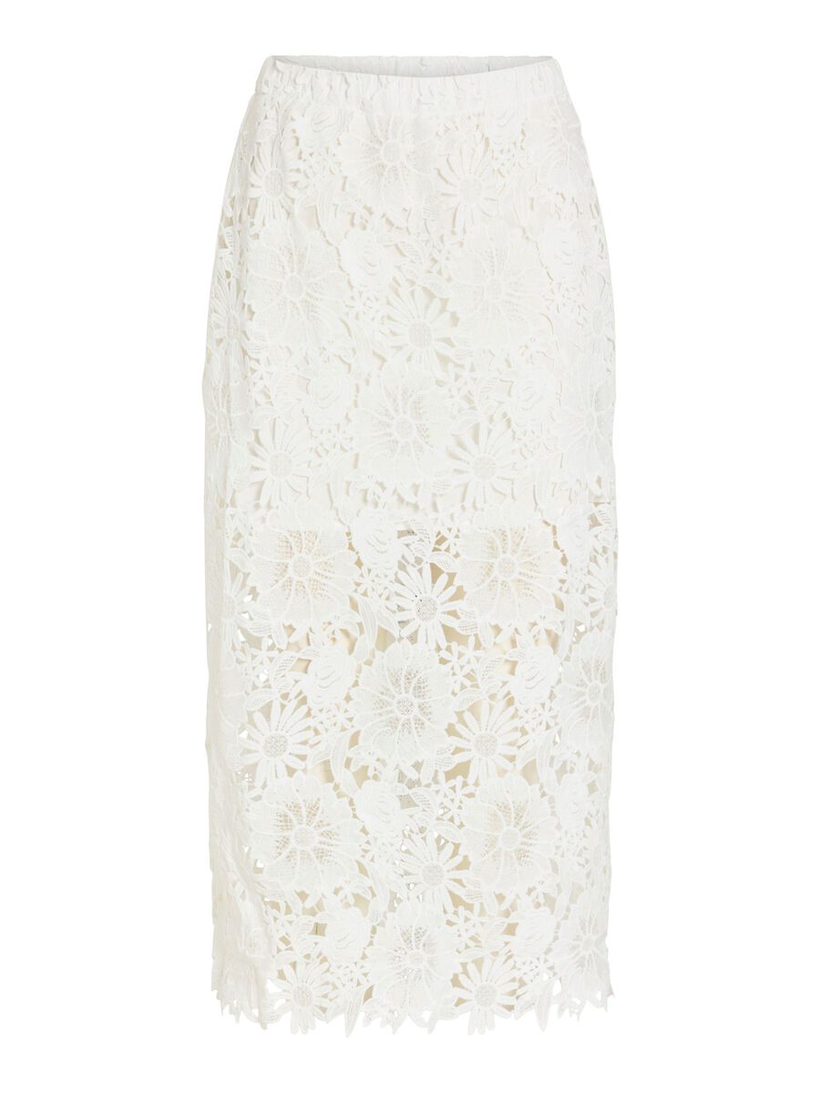 Product carousel image - VIPETAL LACE MIDI DRESS, Snow White | 1