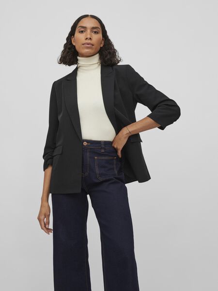 Vila 3/4-SLEEVED BLAZER, Black, highres - 14087178_Black_003.jpg