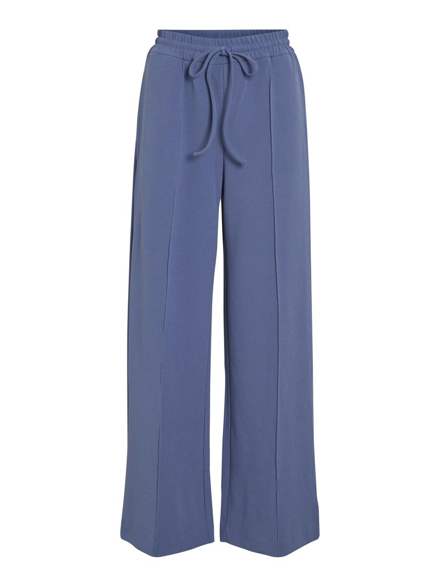 VILA VICLUA HIGH WAISTED WIDE-LEG TROUSERS, Bijou Blue, highres - 14095436_BijouBlue_001.jpg