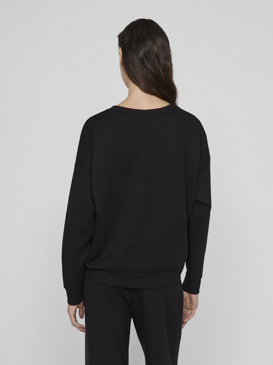 VILA ROUND NECK LONG SLEEVED SWEATSHIRT, Black Beauty, highres - 14103224_BlackBeauty_1161086_004.jpg
