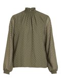 Vila HIGH NECK CAMICETTA A MANICHE LUNGHE, Dusty Olive, highres - 14083460_DustyOlive_001.jpg