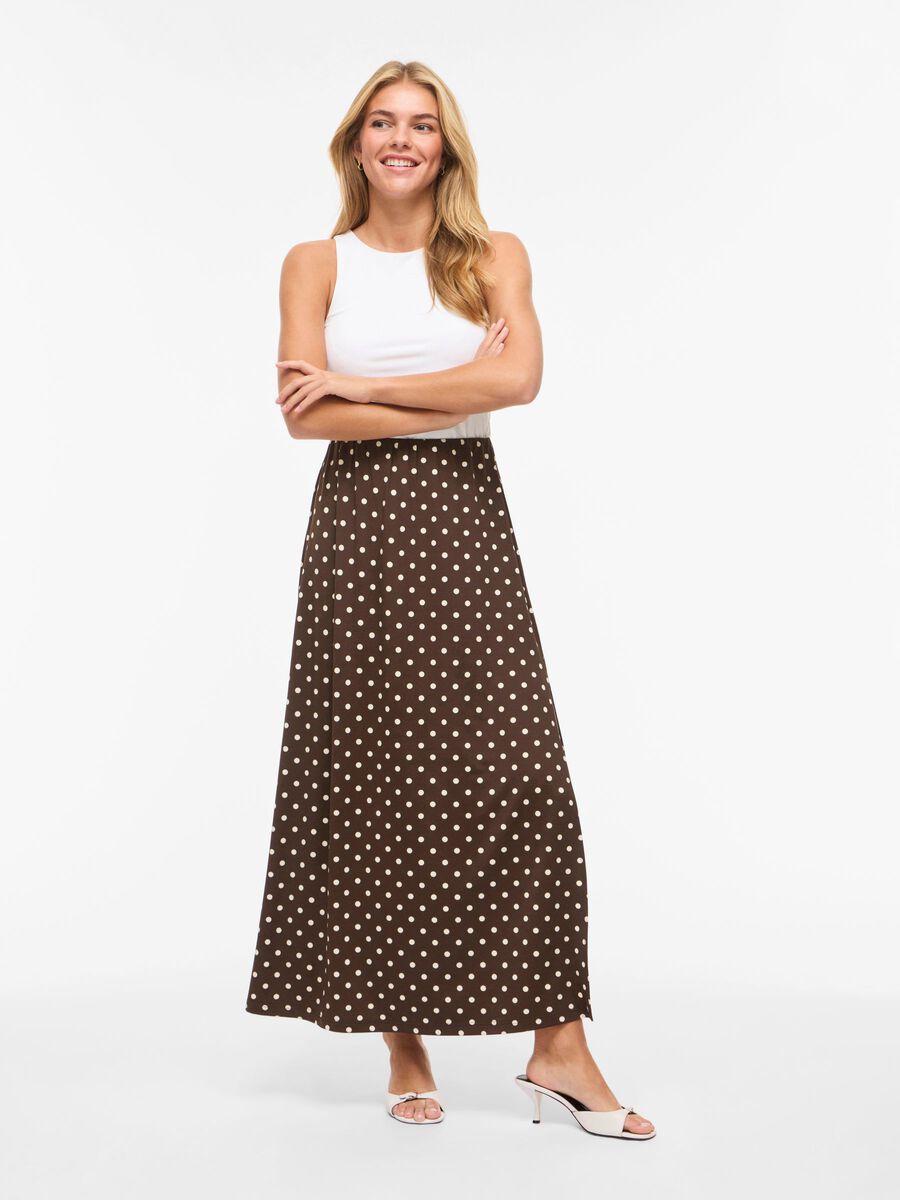 Carousel image - VILEOA HIGH WAIST MAXI SKIRT, Chocolate Brown | 4